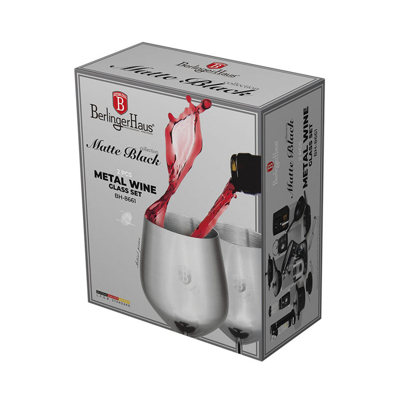 Berlinger Haus Küchenbedarf Haus Edelstahl Weingläser 2 Stück Eternal Collection
