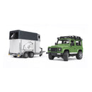 Fratello che gioca veicoli Land Rover Defender + Trailer and Horse