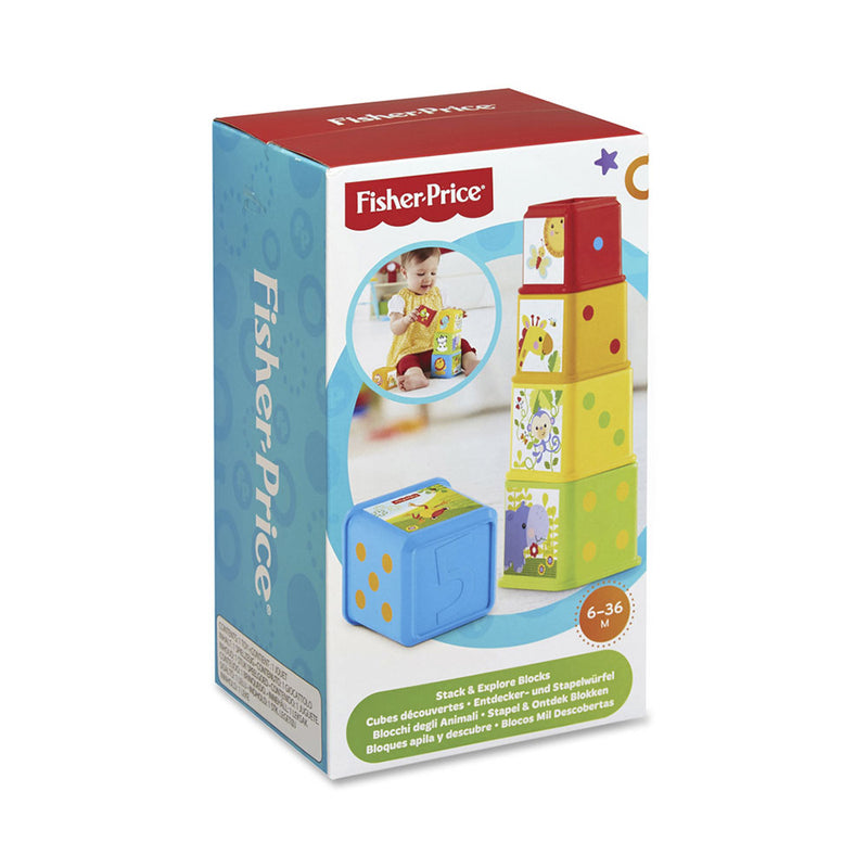 Fisher-Price Baby-Spielzeug CDC52 Bunte Stapelwürfel