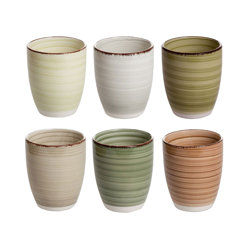 Tavola Küchenbedarf Tasse 350ml Nature 6 Stück assortiert