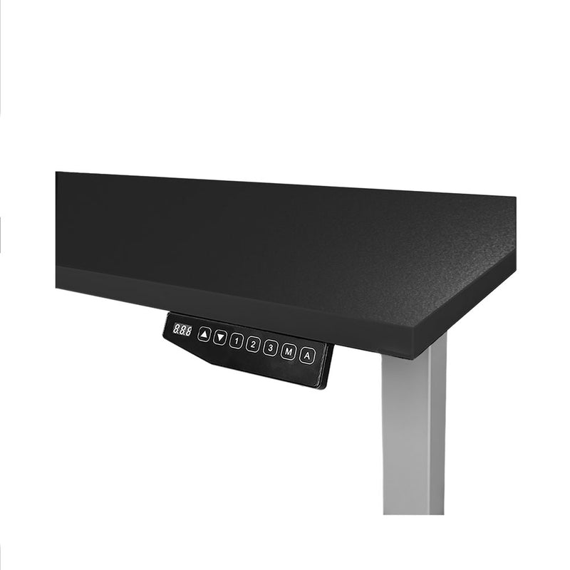 CONTINI Bürotisch höhenverstellbar 1.8x0.8m schwarz / Gestell grau RAL 7045