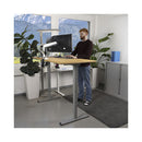 CONTINI Bürotisch höhenverstellbar 1.4x0.8m Eiche / Gestell ET225E dunkelgrau RAL 7045