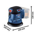 Levigatrice eccentrica a batteria Bosch Professional per macchine edili GEX 185-LI 0.601.3A5.020