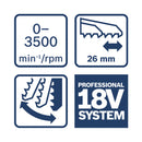 Bosch Baugeräte Akku-Stichsäge GST 18V-125 S 0.601.5B2.001