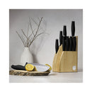 Berlinger Haus Küchenbedarf Haus 10-teiliges Messerset mit Bambus Messerblock Black Silver Collection