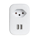 Adattatore Ekström Connector & Coupling Socket con connessione di ricarica USB Bianco