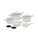 Berlinger Haus Küchenbedarf Haus 10-teiliges Kochgeschirr-Set matt cream Sahara Collection