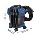 Bosch Professional Baugeräte Akku-Staubsauger GAS 18V-10 L + PC 18V 4.0 Ah + GAL 0.615.A50.07V