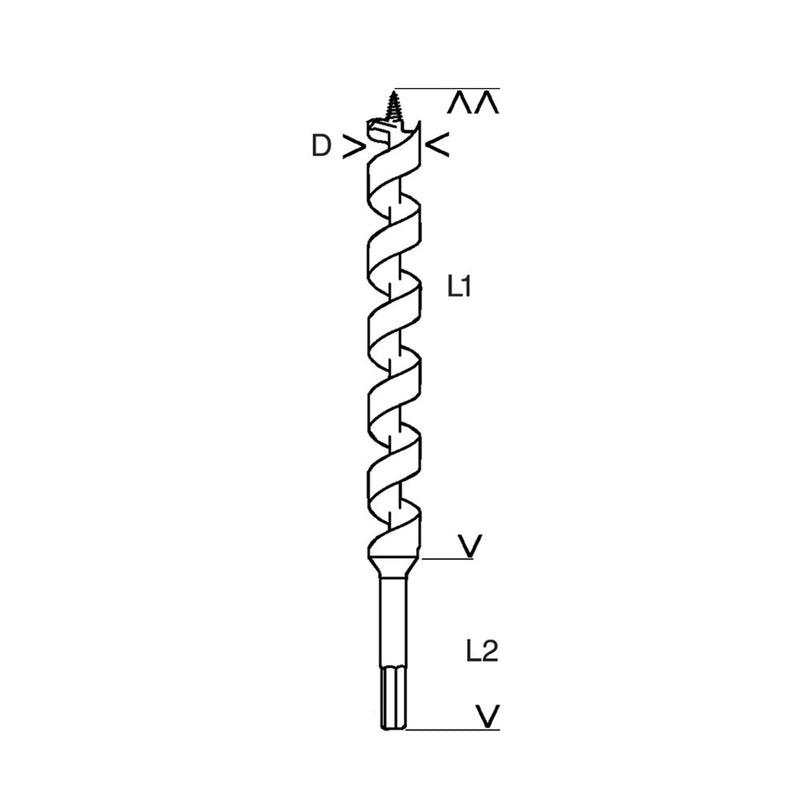 Bosch Professional Zubehör Baumaschinen Schlangenbohrer 32x450mm