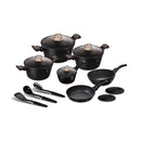 Berlinger Haus Küchenbedarf Haus 15-teiliges Kochgeschirr-Set Black Rose Collection