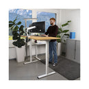 Contini office furniture height adjustable office table 1.6x0.8m oak / frame white RAL 9016