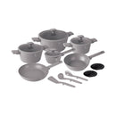 Berlinger Haus Küchenbedarf Haus 15-teiliges Kochgeschirr-Set matt Taupe Collection