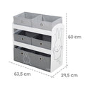 Roba children's room game & storage shelf Miffy with 5 fabric boxes