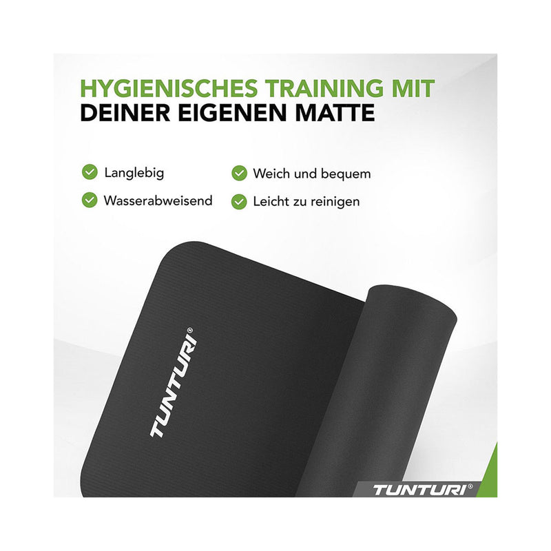 Tunturi Freizeit Indoor NBR Fitness Matte schwarz