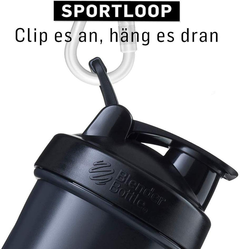 Blender Bottle Shaker für Eiweiss- und Sportgetränke ProStak