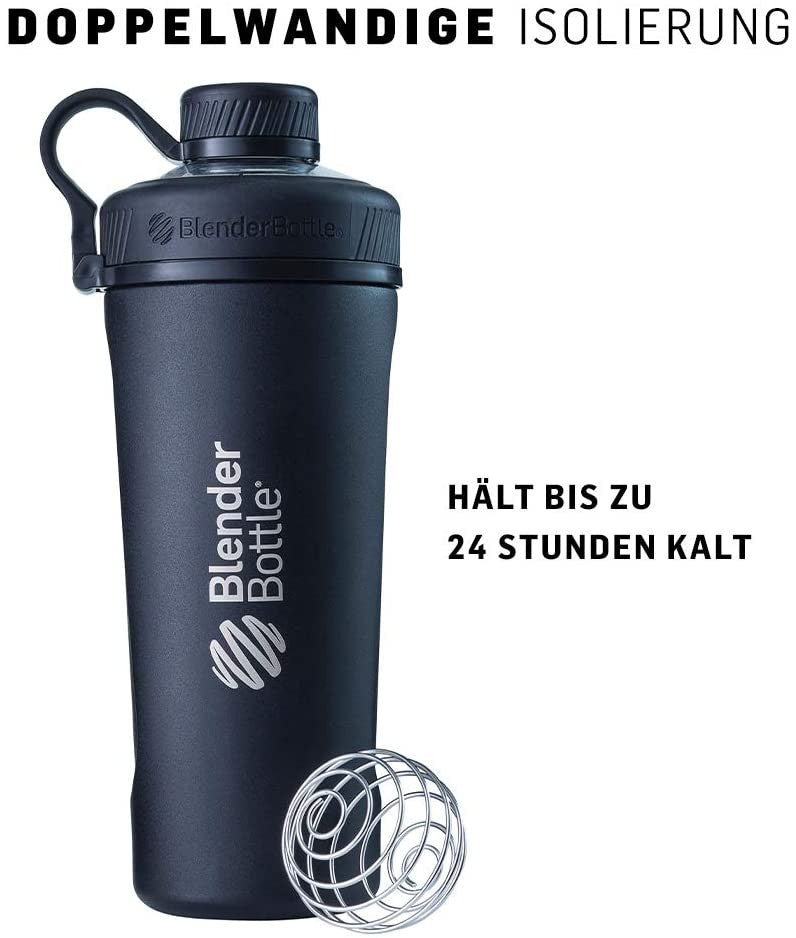 Blender Bottle Shaker für Eiweiss- und Sportgetränke Radian Thermo Edelstahl