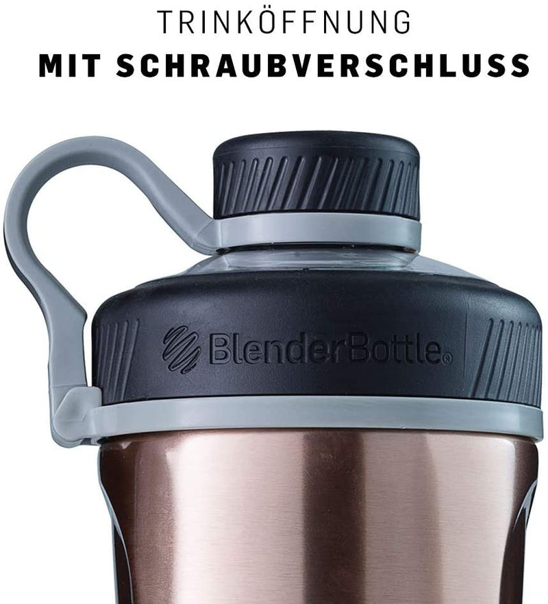 Blender Bottle Shaker für Eiweiss- und Sportgetränke Radian Thermo Edelstahl