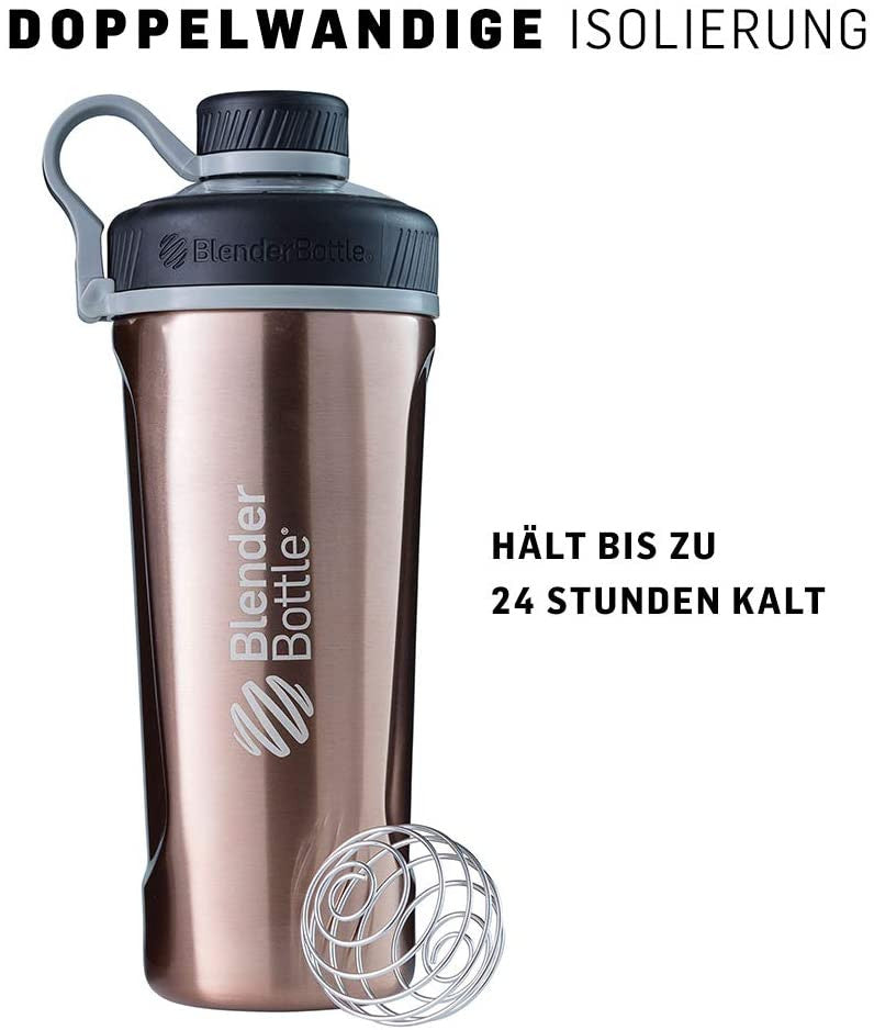 Blender Bottle Shaker für Eiweiss- und Sportgetränke Radian Thermo Edelstahl