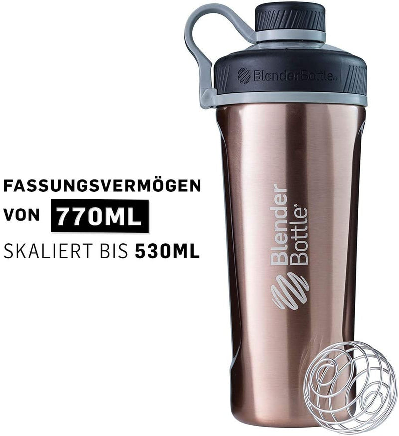 Blender Bottle Shaker für Eiweiss- und Sportgetränke Radian Thermo Edelstahl