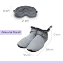 Pantoufles d’âne orange et masque pour les yeux Bottes confortables et yeux confortables - Réchauffement/Refroidissement