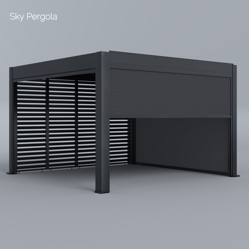 Solutions de spa ciel pergola skymax ultra en aluminium pergola LED 4m x 4m Mouin moteur 4M