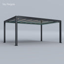 Spa Solutions Sky Pergola SkyMax Ultra Aluminium Pergola LED 4m x 6m motorisiert Wandmontage 6m