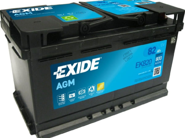 Exide Start-Stop Batterie AGM 12V/82Ah/800A LxBxH 315x175x190mm/B13/S:0