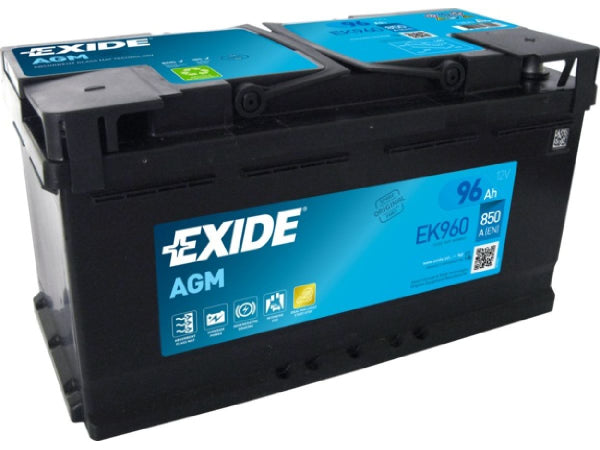 Exide Fahrzeugbatterie Start-Stop AGM 12V/96Ah/850A LxBxH 353x175x190mm/B13/S:0
