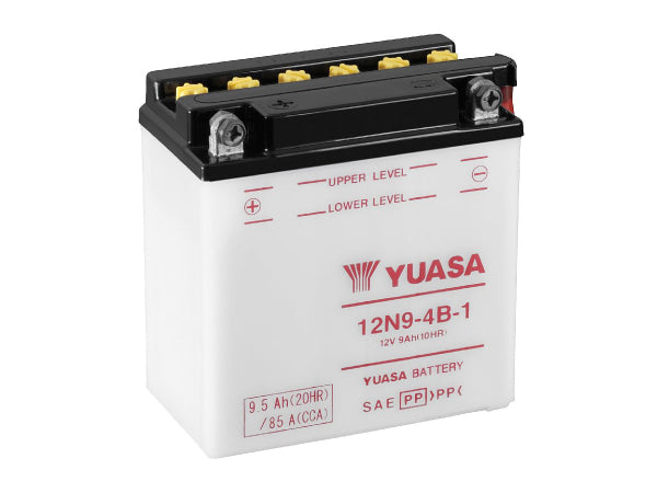 YUASA Fahrzeugbatterie Conventional 12V/9Ah/85Amp. LxBxH: 135 // 75 // 139 // S:1