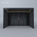 Spa Solutions Sky Pergola SkyMotion LED Aluminium Pergola 3m x 4m motorisiert Wandmontage 4m