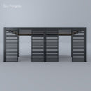 Spa Solutions Sky Pergola Skymotion Led Aluminum Pergola 3m x 6m motorized wall mounting 3M