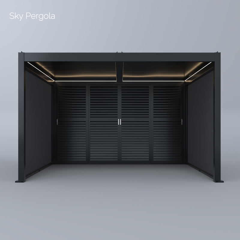 Spa Solutions Sky Pergola Skymotion LED aluminum Pergola 4m x 4m motorized