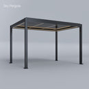 Spa Solutions Sky Pergola SkyMotion LED Aluminium Pergola 3m x 4m motorisiert Wandmontage 4m