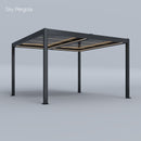 Spa Solutions Sky Pergola SkyMotion LED Aluminium Pergola 4m x 4m manuell Wandmontage 4m