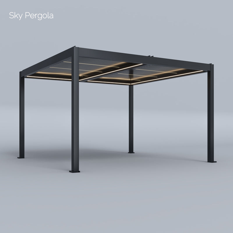 Spa Solutions Sky Pergola Skymotion LED aluminum Pergola 4m x 4m motorized