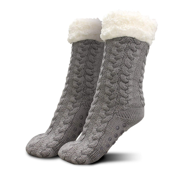 Orange Donkey Socken Cozy Slipper Grau