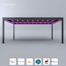 Spa Solutions Sky Pergola SkyGrand Master Aluminium Pergola LED 6m x 7m motorisiert Wandmontage 7m