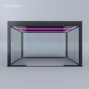 Spa Solutions Sky Pergola Skygrand Master Aluminum Pergola LED 5m x 5m motorized wall assembly