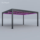 Spa Solutions Sky Pergola SkyGrand Master Aluminium Pergola LED 5m x 6m motorisiert Wandmontage 5m