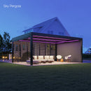 Spa Solutions Sky Pergola SkyGrand Master Aluminium Pergola LED 5m x 7m Mouin motorisé Montage 5M