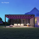 Spa Solutions Sky Pergola SkyGrand Master Aluminium Pergola LED 5m x 7m Mouin motorisé Montage 5M