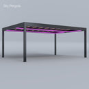 Spa Solutions Sky Pergola SkyGrand Master Aluminium Pergola LED 5m x 7m Mouin motorisé Montage 5M