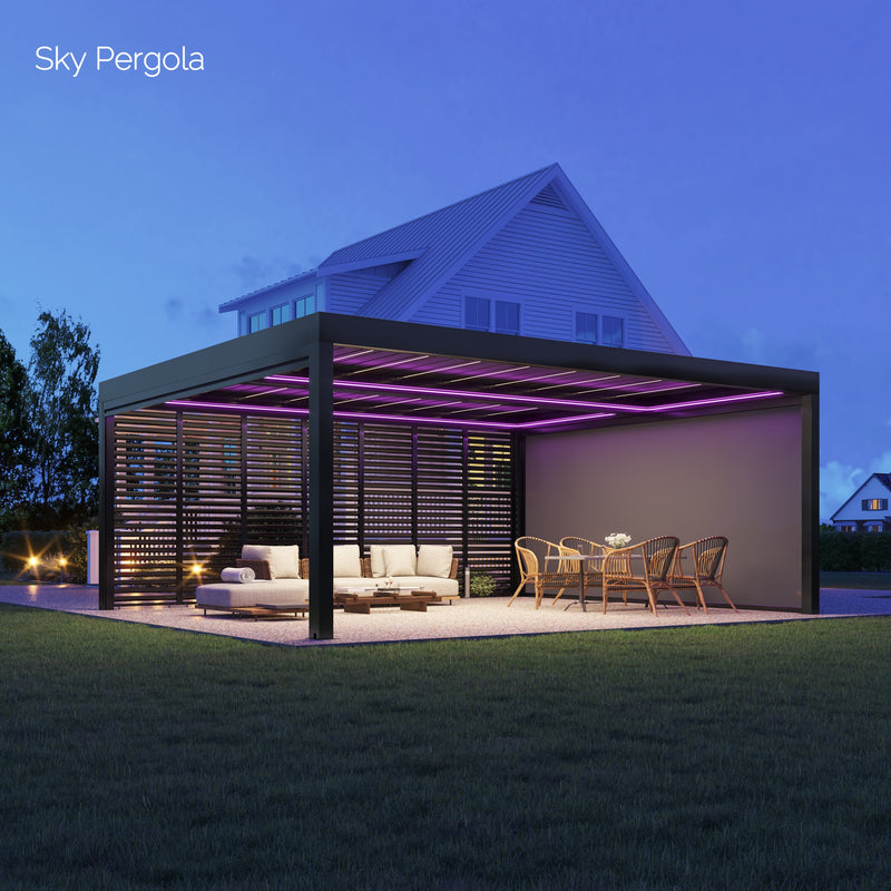 Solutions de spa Sky Pergola Skygrand maître aluminium Pergola LED 6m x 7m motorisé