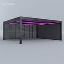 Spa Solutions Sky Pergola Skygrand Master Aluminum Pergola LED 6m x 7m motorized wall mounting 7m