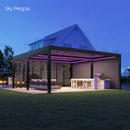 SOLUZIONI SPA SKY PERGOLA SKYGRAND MASTER ALLUMINUM PERGOLA LED 7M X 7M MOTORE