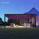 Spa Solutions Sky Pergola Skygrand Master Aluminum Pergola LED 7m x 7m motorized wall assembly