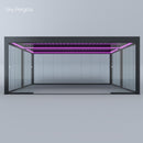 SOLUZIONI SPA SKY PERGOLA SKYGRAND MASTER ALLUMINUM PERGOLA LED 7M X 7M MOTORE
