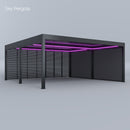 Spa Solutions Sky Pergola Skygrand Master Aluminum Pergola LED 7m x 7m motorized wall assembly
