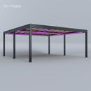 SOLUZIONI SPA SKY PERGOLA SKYGRAND MASTER ALLUMINUM PERGOLA LED 7M X 7M MOTORE