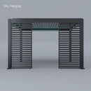 Spa Solutions Sky Pergola SkyMax Ultra Aluminium Pergola LED 4m x 4m motorisiert Wandmontage 4m